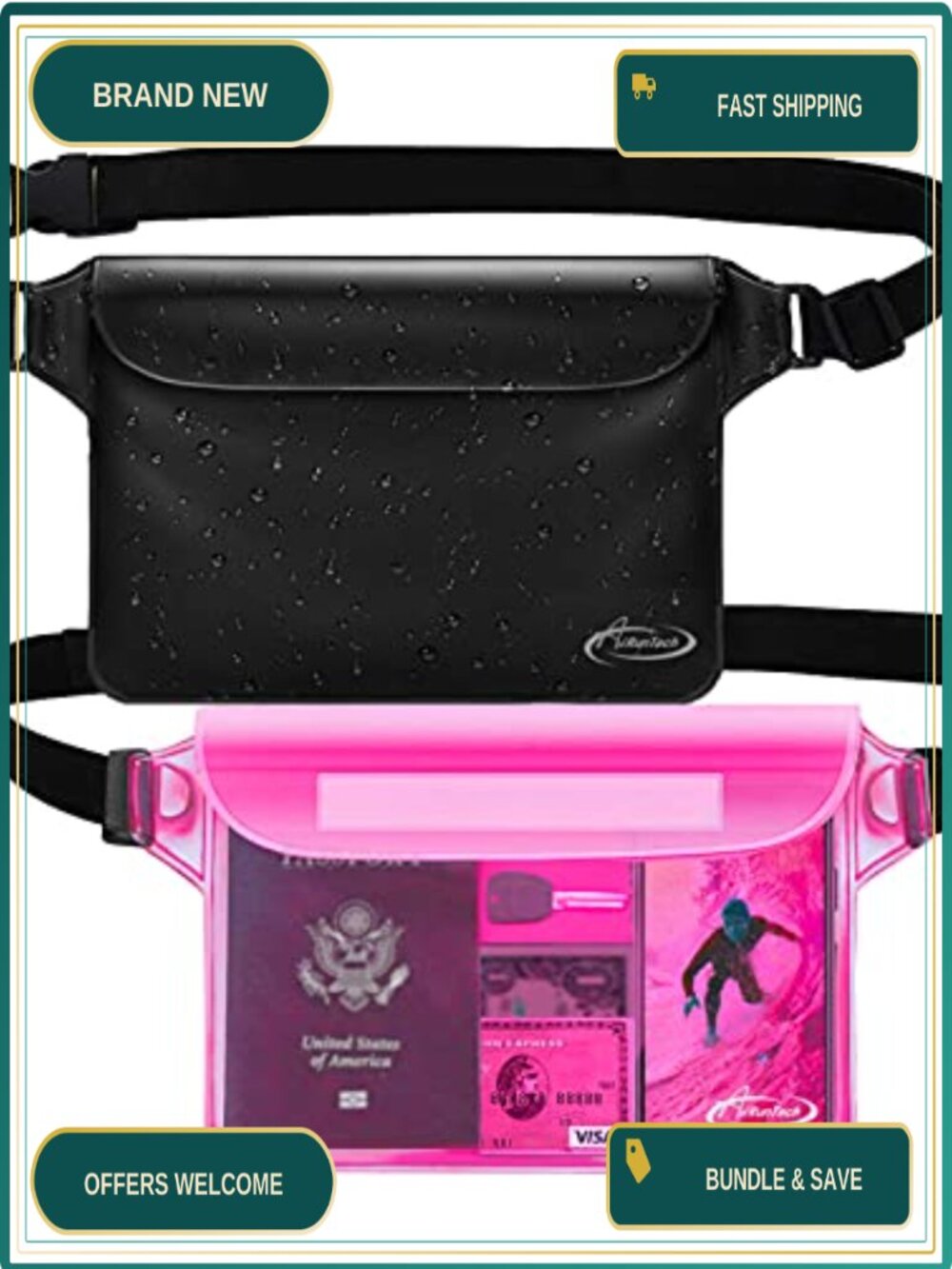 Waterproof Sling Shoulder Bag Crossbody Pouch for Beach Travel